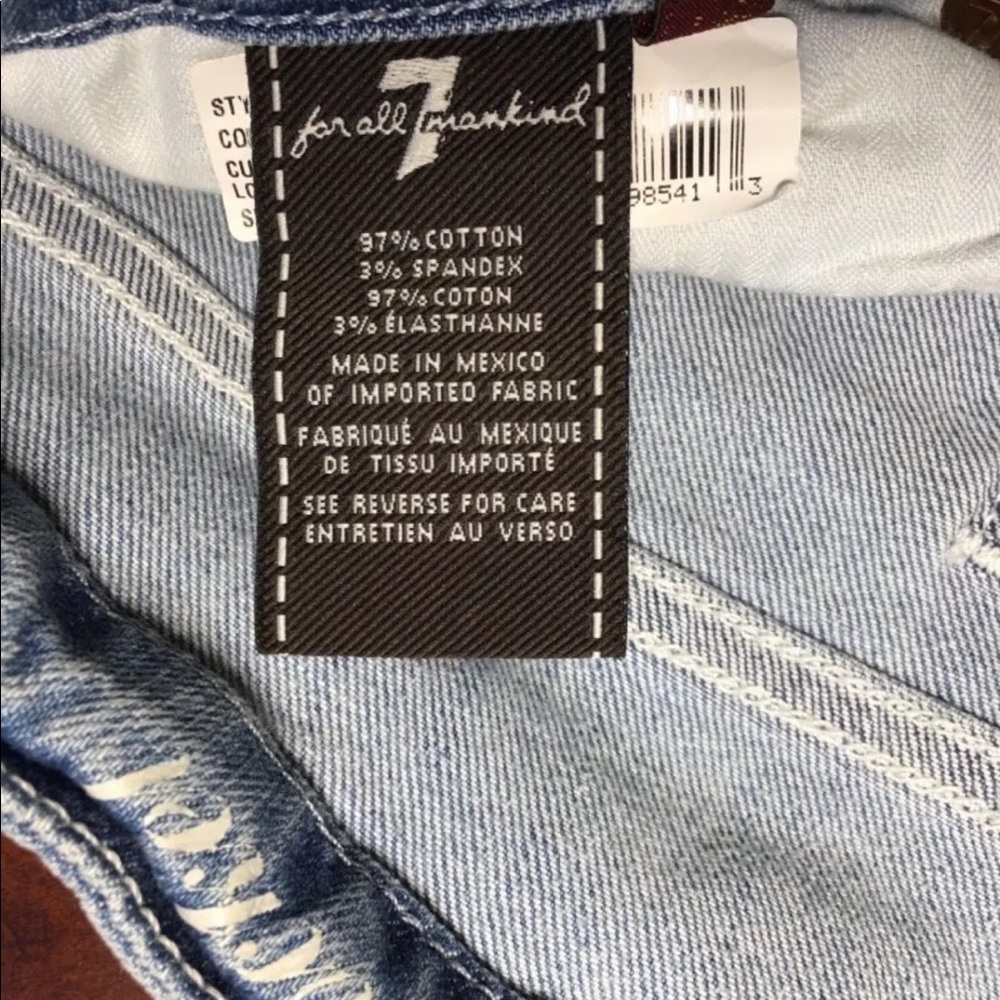 ๐ 7 For All Mankind Low Rise Y2K Light Vintage Bootcut Jeans 27 Fits Like 25-26 - Picture 8 of 8